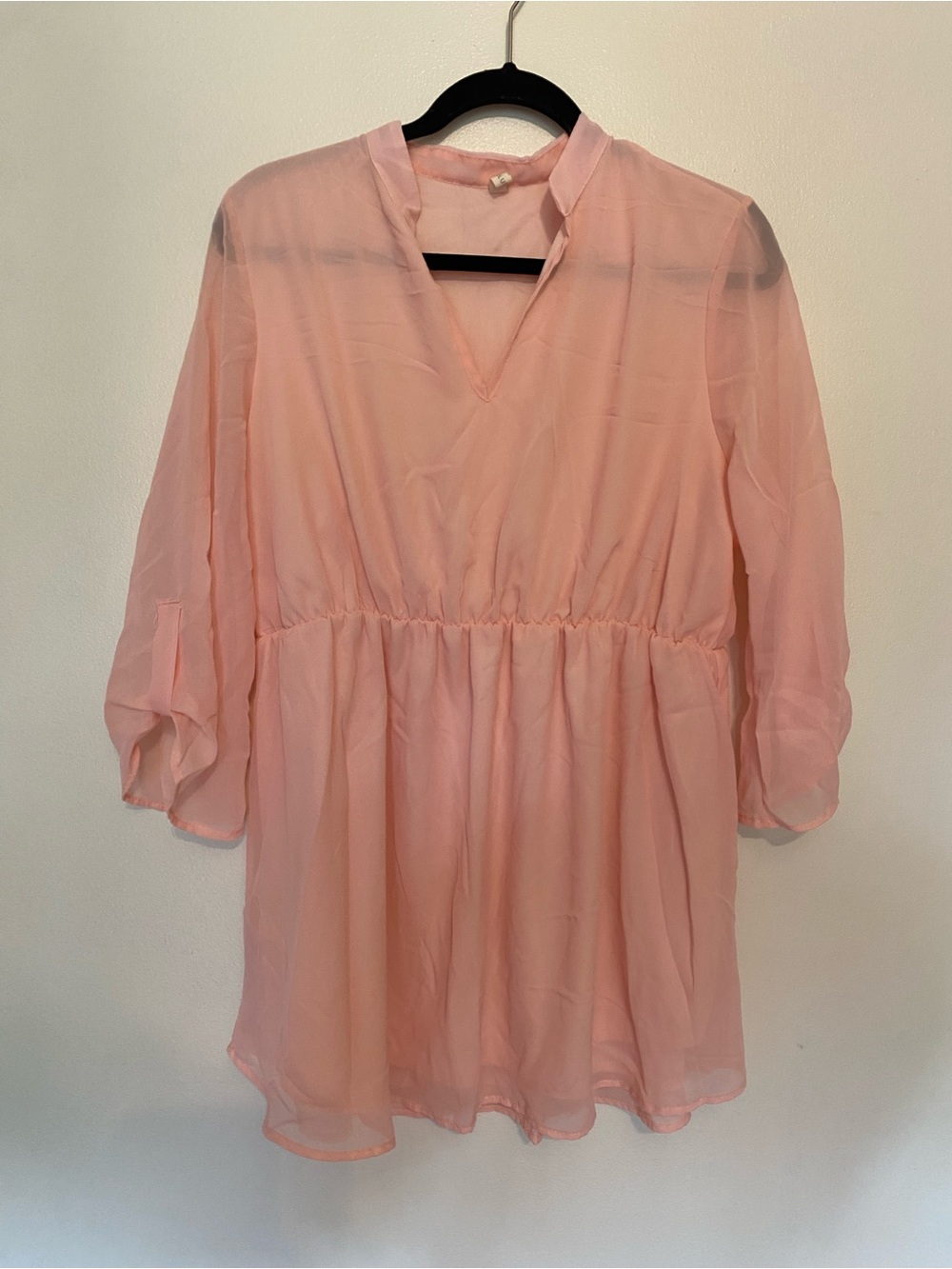 Pinkblush Blush Maternity Pink V-Neck Gathered Waist Tunic XL
